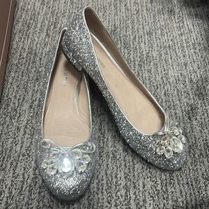 BRAND NEW NEVER WORN Miu Miu Calzature Donna Pirite Glitter Flats